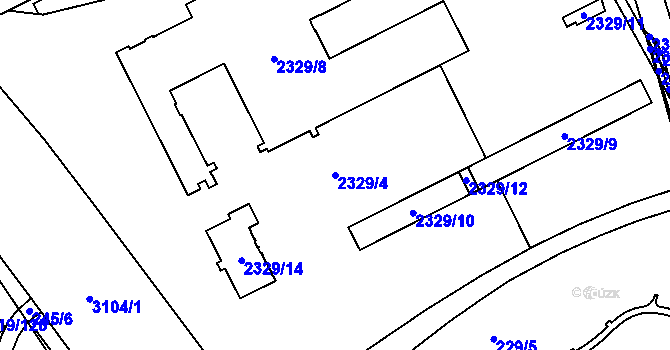 Parcela st. 2329/4 v KÚ Chodov, Katastrální mapa