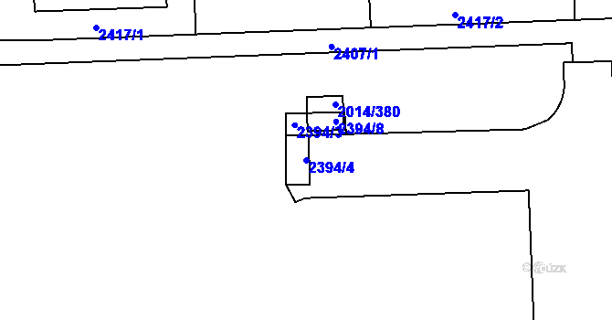Parcela st. 2394/4 v KÚ Chodov, Katastrální mapa