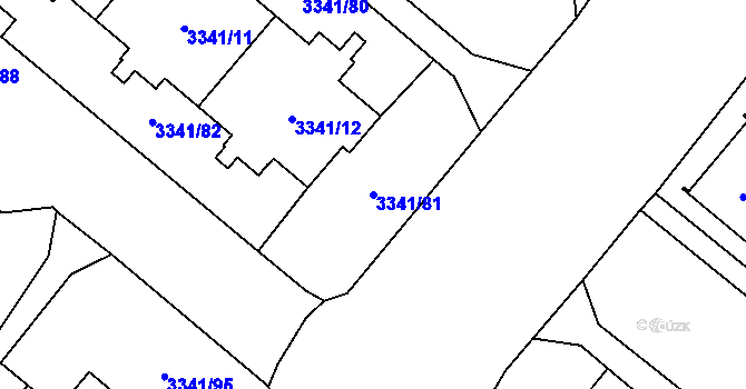 Parcela st. 3341/81 v KÚ Chodov, Katastrální mapa