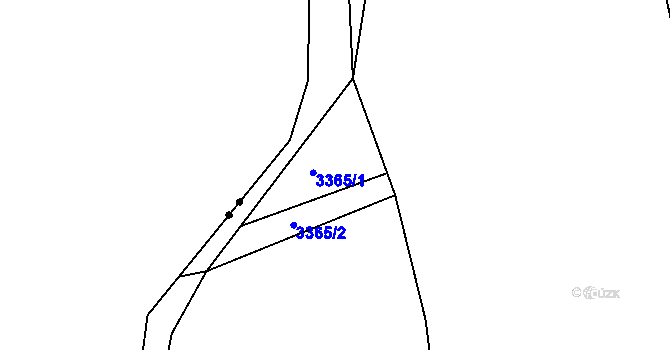 Parcela st. 3365 v KÚ Chodov, Katastrální mapa
