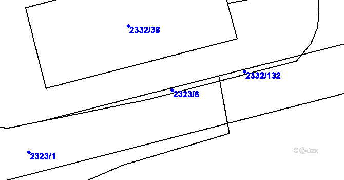 Parcela st. 2323/6 v KÚ Chodov, Katastrální mapa
