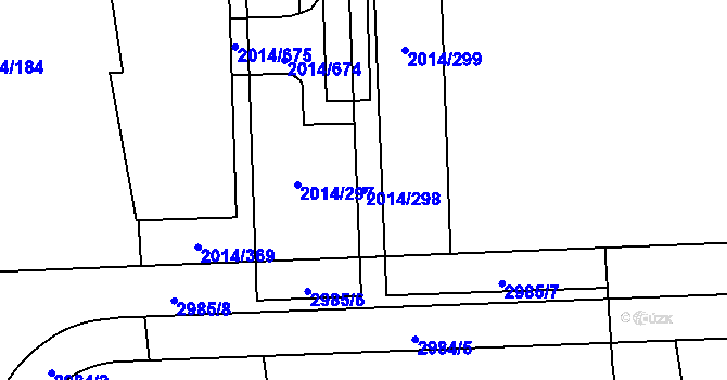 Parcela st. 2014/298 v KÚ Chodov, Katastrální mapa