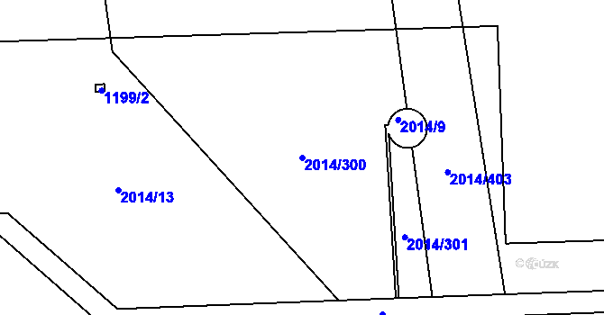 Parcela st. 2014/300 v KÚ Chodov, Katastrální mapa