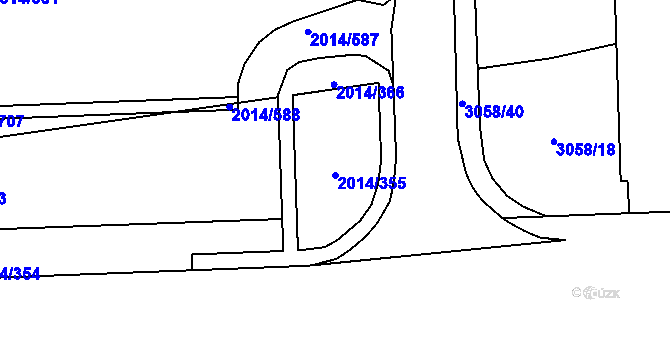 Parcela st. 2014/355 v KÚ Chodov, Katastrální mapa