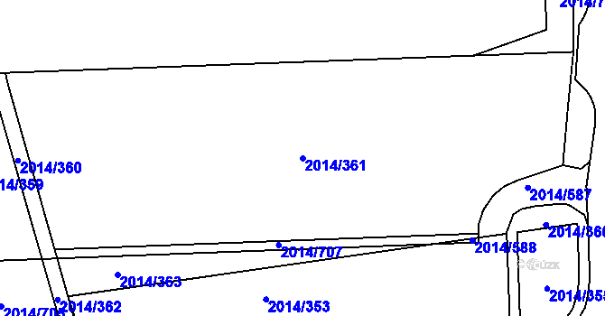 Parcela st. 2014/361 v KÚ Chodov, Katastrální mapa