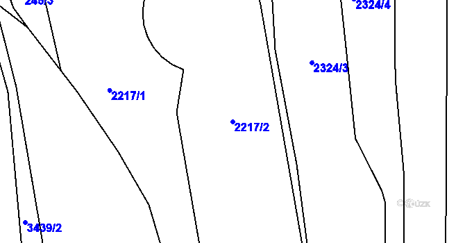 Parcela st. 2217/2 v KÚ Chodov, Katastrální mapa
