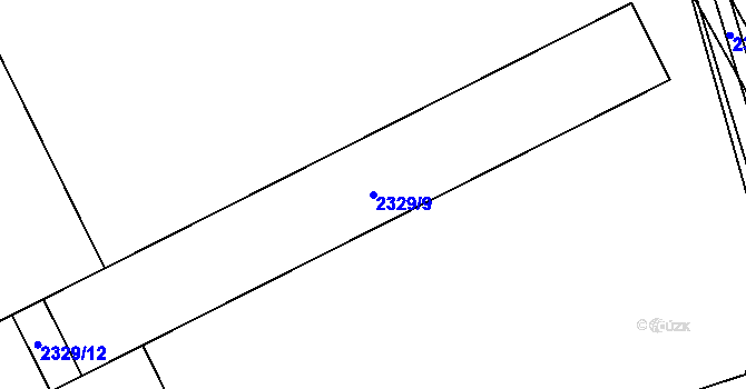 Parcela st. 2329/9 v KÚ Chodov, Katastrální mapa