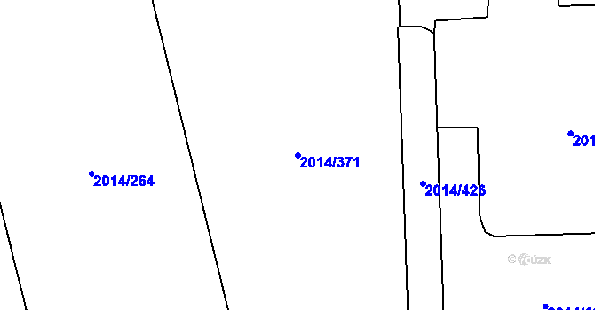 Parcela st. 2014/371 v KÚ Chodov, Katastrální mapa