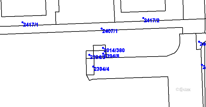 Parcela st. 2394/8 v KÚ Chodov, Katastrální mapa