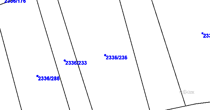 Parcela st. 2336/236 v KÚ Chodov, Katastrální mapa