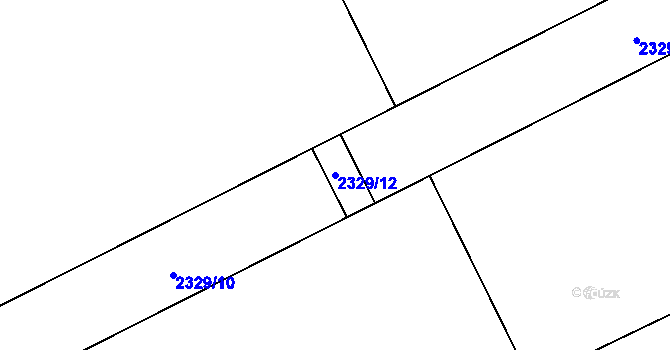 Parcela st. 2329/12 v KÚ Chodov, Katastrální mapa