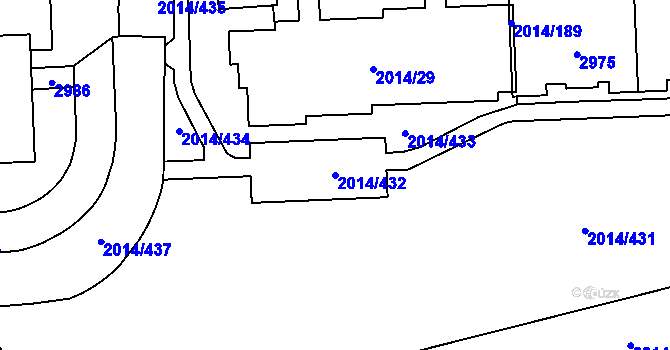Parcela st. 2014/432 v KÚ Chodov, Katastrální mapa