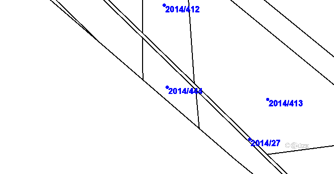 Parcela st. 2014/444 v KÚ Chodov, Katastrální mapa