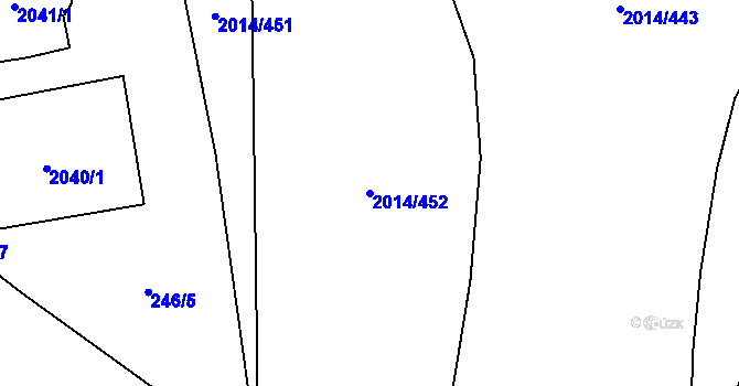Parcela st. 2014/452 v KÚ Chodov, Katastrální mapa