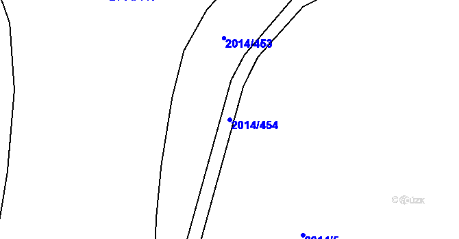 Parcela st. 2014/454 v KÚ Chodov, Katastrální mapa