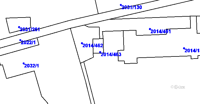 Parcela st. 2014/463 v KÚ Chodov, Katastrální mapa