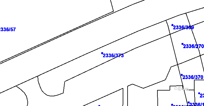 Parcela st. 2336/373 v KÚ Chodov, Katastrální mapa