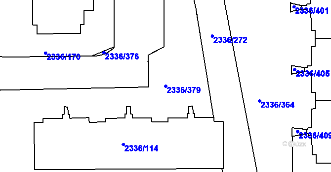 Parcela st. 2336/379 v KÚ Chodov, Katastrální mapa