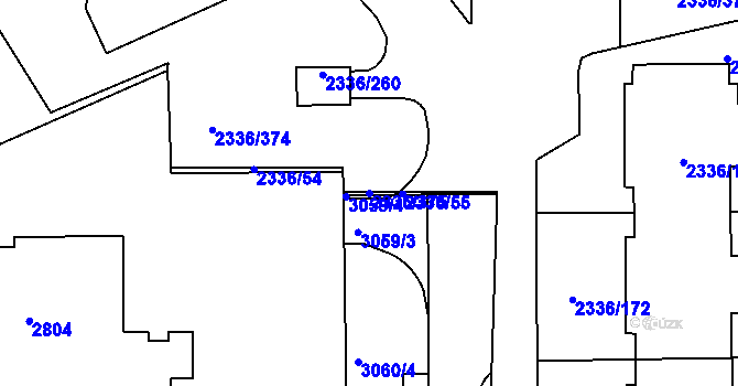 Parcela st. 2336/375 v KÚ Chodov, Katastrální mapa