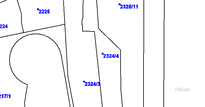 Parcela st. 2324/4 v KÚ Chodov, Katastrální mapa