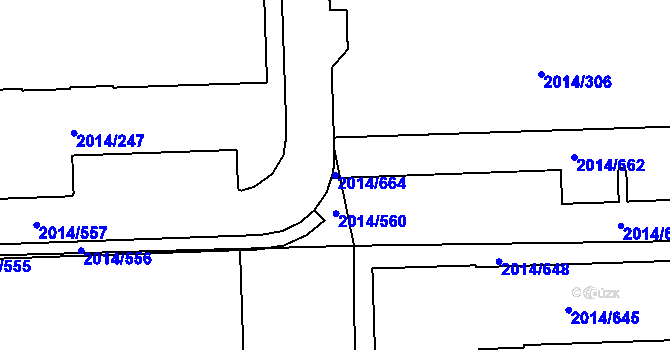 Parcela st. 2014/664 v KÚ Chodov, Katastrální mapa
