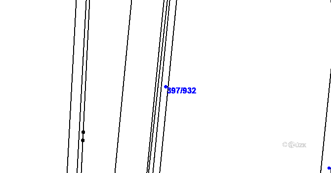Parcela st. 397/932 v KÚ Chodov, Katastrální mapa