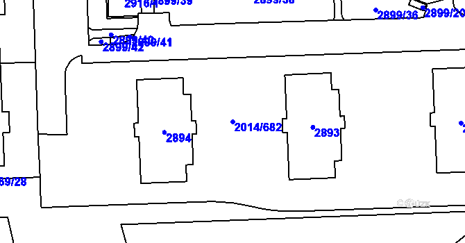 Parcela st. 2014/682 v KÚ Chodov, Katastrální mapa