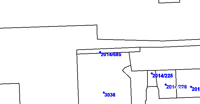 Parcela st. 2014/685 v KÚ Chodov, Katastrální mapa