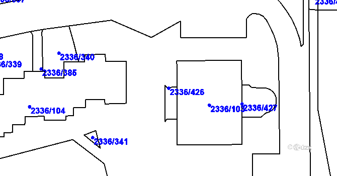 Parcela st. 2336/426 v KÚ Chodov, Katastrální mapa