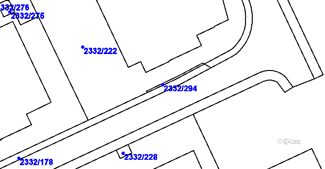 Parcela st. 2332/294 v KÚ Chodov, Katastrální mapa