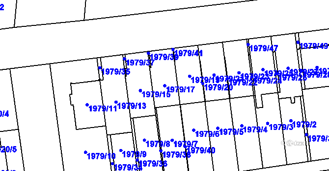Parcela st. 1979/17 v KÚ Kunratice, Katastrální mapa