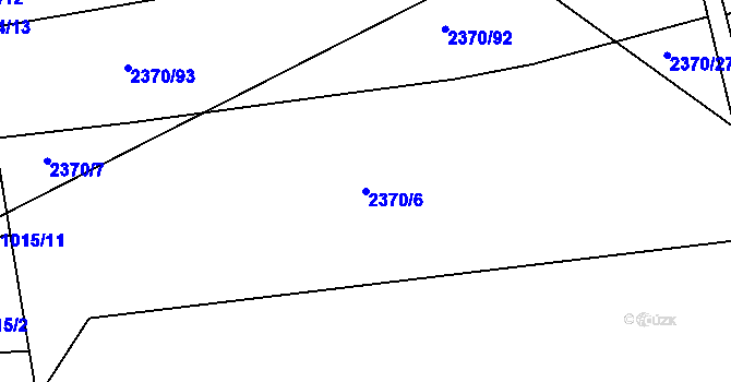 Parcela st. 2370/6 v KÚ Kunratice, Katastrální mapa