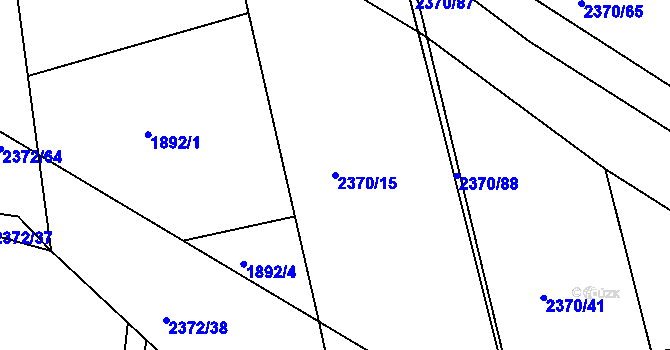 Parcela st. 2370/15 v KÚ Kunratice, Katastrální mapa