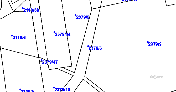 Parcela st. 2379/6 v KÚ Kunratice, Katastrální mapa