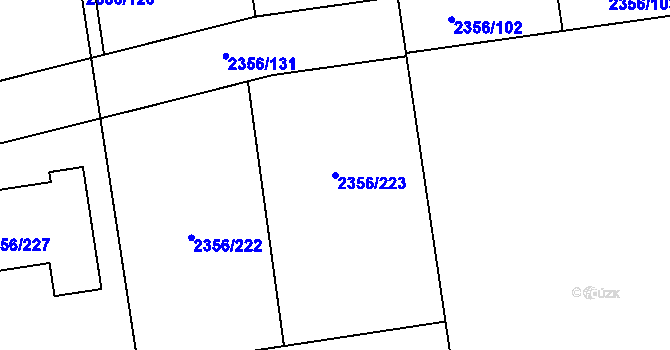 Parcela st. 2356/223 v KÚ Kunratice, Katastrální mapa