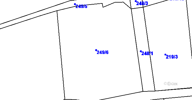 Parcela st. 249/6 v KÚ Kunratice, Katastrální mapa