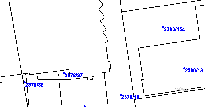 Parcela st. 2378/30 v KÚ Kunratice, Katastrální mapa