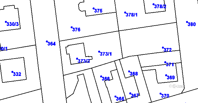 Parcela st. 373/1 v KÚ Libuš, Katastrální mapa