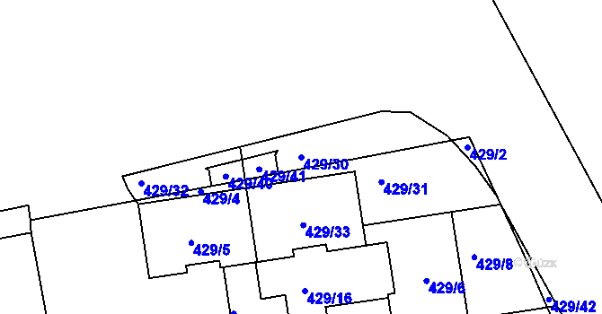 Parcela st. 429/30 v KÚ Libuš, Katastrální mapa