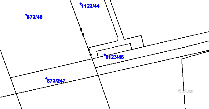 Parcela st. 1123/46 v KÚ Libuš, Katastrální mapa