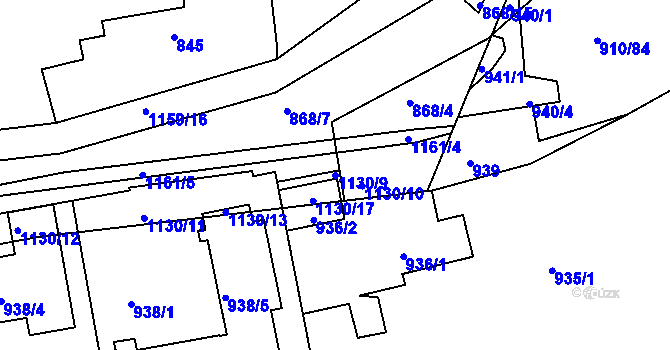 Parcela st. 1130/9 v KÚ Libuš, Katastrální mapa
