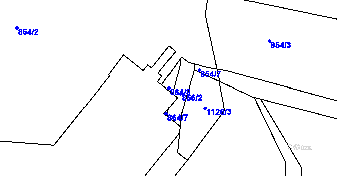 Parcela st. 864/8 v KÚ Libuš, Katastrální mapa