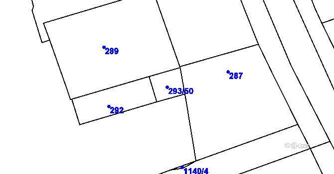 Parcela st. 293/50 v KÚ Libuš, Katastrální mapa
