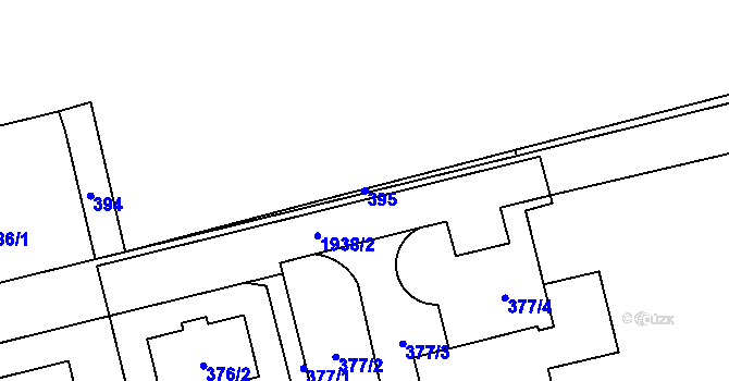 Parcela st. 395 v KÚ Kamýk, Katastrální mapa