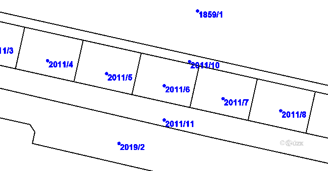Parcela st. 2011/6 v KÚ Kamýk, Katastrální mapa