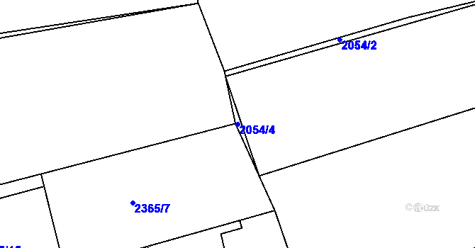 Parcela st. 2054/4 v KÚ Modřany, Katastrální mapa