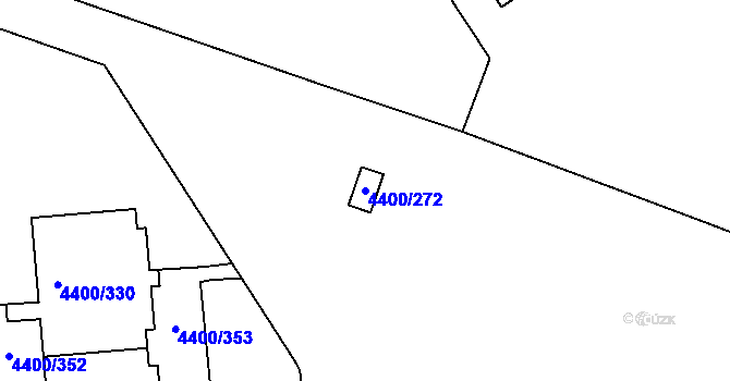 Parcela st. 4400/272 v KÚ Modřany, Katastrální mapa