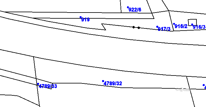 Parcela st. 4789/4 v KÚ Modřany, Katastrální mapa