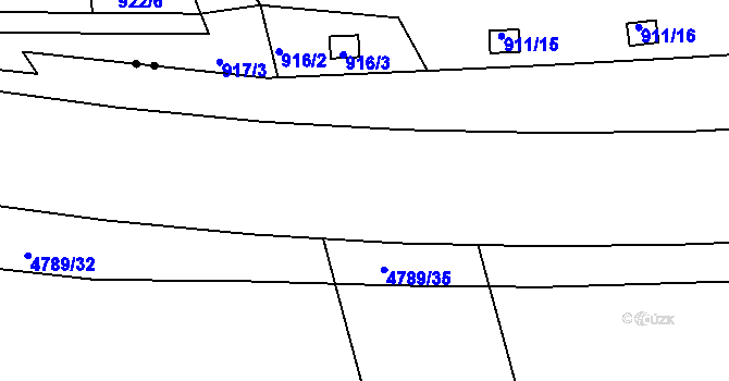 Parcela st. 4789/5 v KÚ Modřany, Katastrální mapa