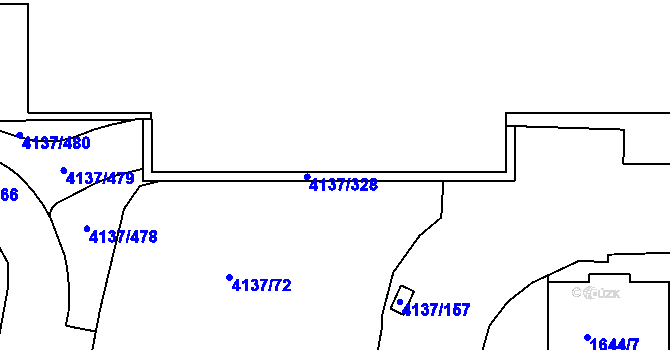 Parcela st. 4137/330 v KÚ Modřany, Katastrální mapa